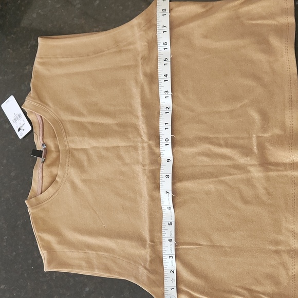 Express Brown Shine Crew Neck Sleeveless Muscle Tank Nwt - Picture 13 of 16
